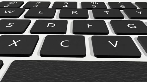 Animation Closeup of black pc keyboard and mouse keyboard is very useful tool Stock Footage 146728973