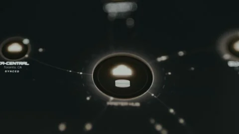 Animation for Cloud database synchronization with data transfer visualization Stock Footage 332461791