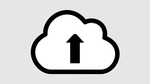 Animation of a cloud file upload icon. Stock-Footage 274253410