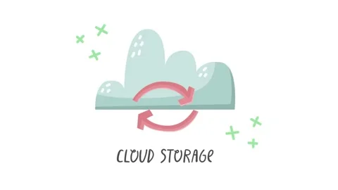 Animation of the cloud storage. Data storage. Internet and web Stock Footage 220431860