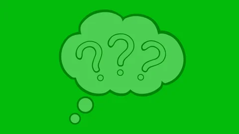 Animation cloud of thought question marks Stock Footage 332659427