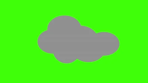 Animation of a cloudly icon on a green s... | Stock Video | Pond5