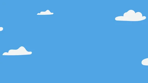 Animation of clouds being blown by the wind from right to left over a blue sky. Stock Footage 292593602