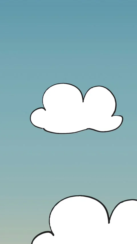 Animation of clouds on blue background Stock Footage 344285003