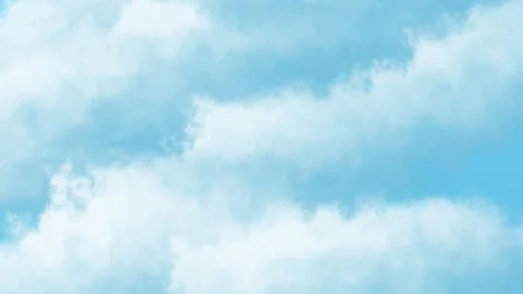 Animation of clouds in the blue sky Stock Footage 325407986