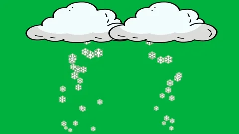 Animation of clouds dropping snow particles Stock Footage 317826016
