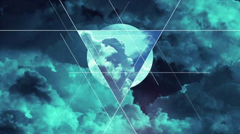 Animation Clouds Geometrica Background Stock Footage 68767291