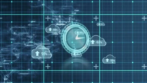 Animation of clouds with growing number ... | Stock Video | Pond5