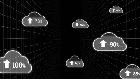 Animation of clouds with growing number ... | Stock Video | Pond5