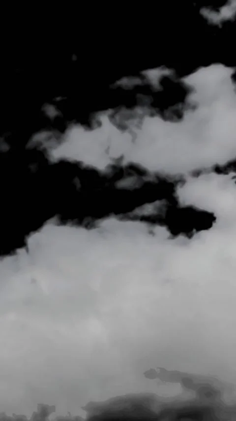 Animation of clouds moving over black background Stock Footage 342707740