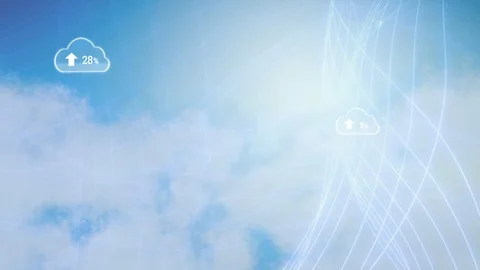 Animation of clouds with percent increasing from zero to one hundred Stock Footage 126206648
