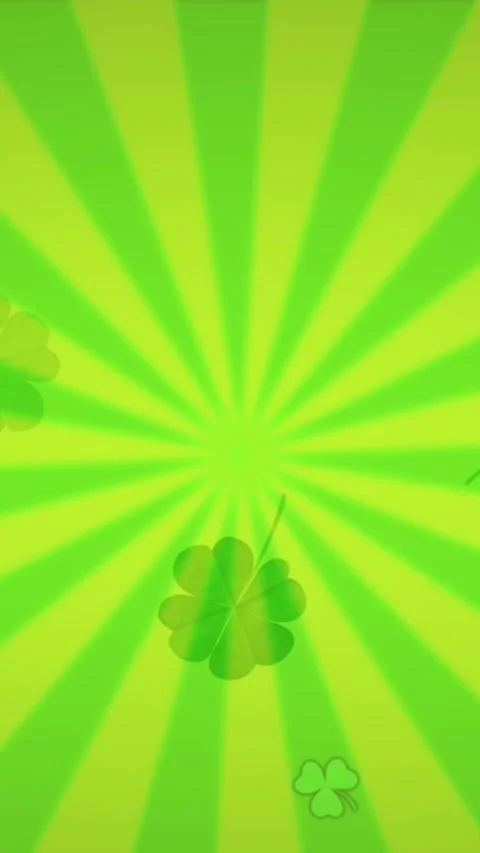 Animation of clover icons on green background Stock Footage 341918340