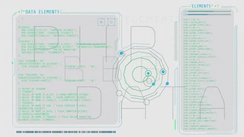 Animation of the coding in windows HUD interface. Stock Footage 238992820