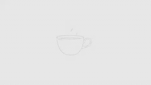 Animation of Coffee in cup drawn with chalk. Stock Footage 171012622