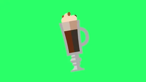 Animation coffee cup on green screen. Stock Footage 269957014