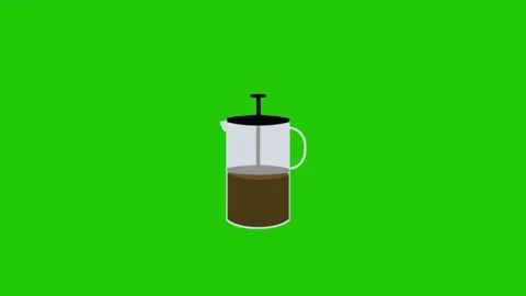 Animation of coffee on green background Stock-Footage 332209767