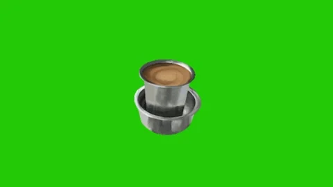 Animation of coffee on green background Vídeo Stock 332209777