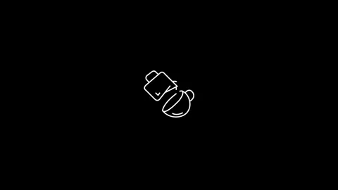Animation of a coffee icon on  black background,Coffee with great topping d.. Stock Footage 296868090
