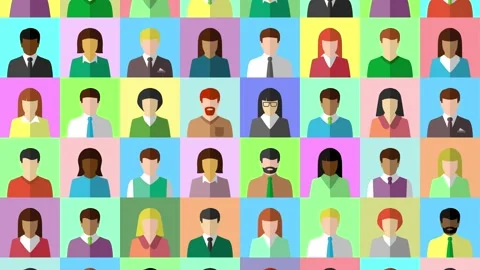 Animation with collage of diverse people Stock Footage 269698031