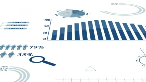 Animation of collecting customer data for big business Stock-Footage 86871279