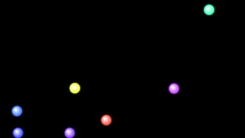Animation of a colored circle falling and colliding from top to bottom in the da Stockbeeldmateriaal 321013179