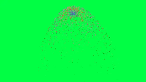 Animation of colored confetti falling on green screen background. Stock Footage 274249446