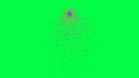 Animation of colored confetti falling on green screen background. Stock Footage 274249679