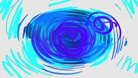 Animation of colored doodle strokes on a black screen. Stock art video in 4K Stock Footage 238390838