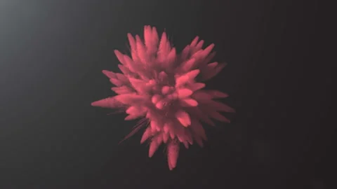 Animation of a colored explosion of a powder. Stock Footage 89801958