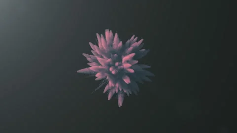 Animation of a colored explosion of a powder. Stock Footage 89967101