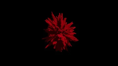 Animation of a colored explosion of a powderl. 3D rendering. Stock Footage 83535400