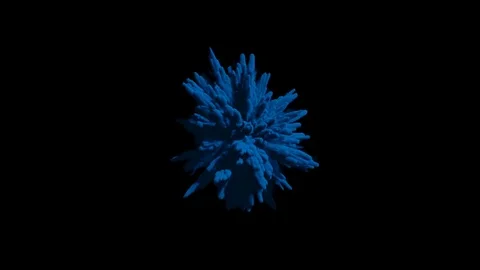 Animation of a colored explosion of a powderl. 3D rendering. Stock Footage 83599219