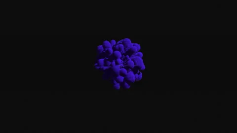 Animation of a colored explosion of a powderl. 3D rendering. Stock Footage 86818077