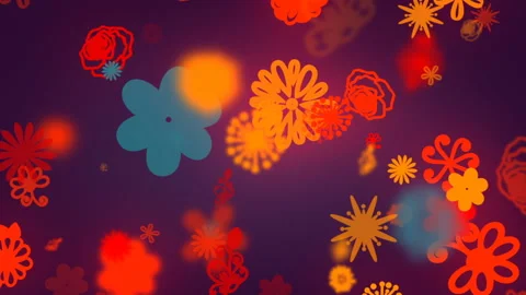 Animation of colored flowers shape. Valentine's day motion background. 3d render 스톡 동영상 127571081