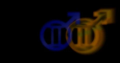 Animation of colored male symbol Stock Footage 92021453