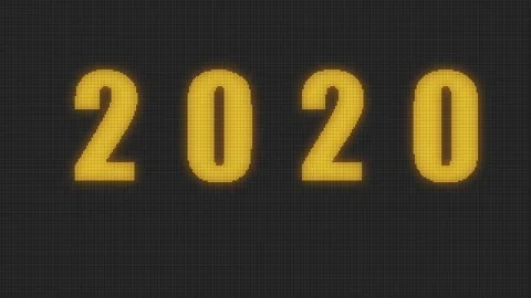 Animation of colored neon light pattern numbers 2020 changed to 2021. Stock Footage 147004256