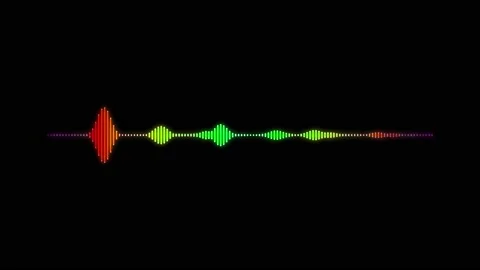 Animation colorful audio frequency waveform spectrum. Stock Footage 204787634