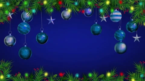 Animation colorful balls on blue background. Stock Footage 221217023