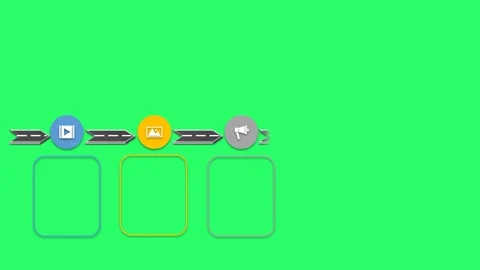 Animation colorful blank shape 5 step for design infographic time line template. Stock Footage 280491921