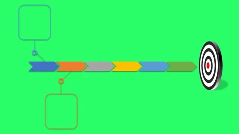 Animation colorful blank shape 6 step for design infographic time line template. Stock Footage 279753290