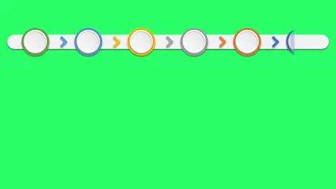 Animation colorful blank shape 6 step for design infographic time line template. Stock Footage 279753851