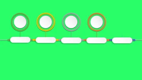 Animation colorful blank shape 6 step for design infographic time line template. Stock Footage 279753877