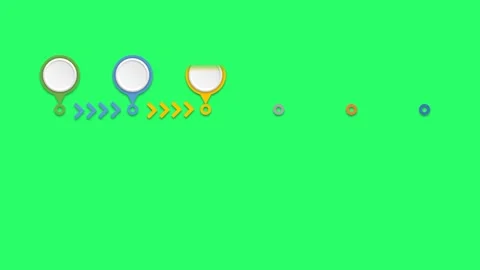 Animation colorful blank shape 6 step for design infographic time line template. Stock Footage 279757038