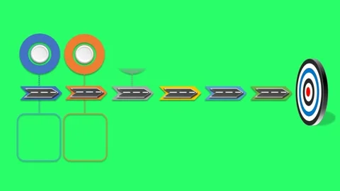 Animation colorful blank shape 6 step for design infographic time line template. Stock Footage 280492846
