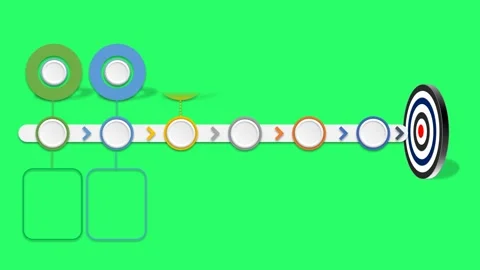 Animation colorful blank shape 6 step for design infographic time line template. Stock Footage 280492968