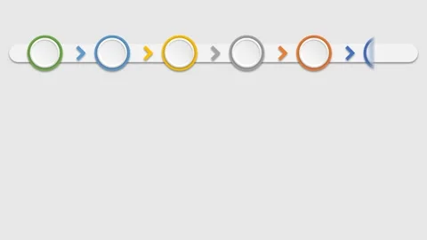Animation colorful blank shape 6 step for design infographic time line template. Stock Footage 280638033
