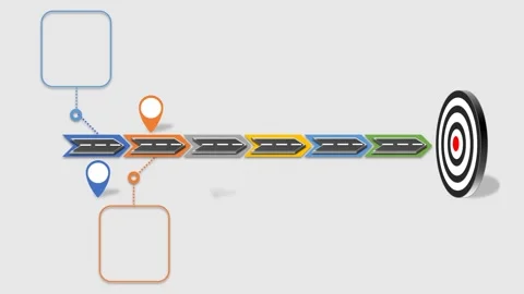 Animation colorful blank shape 6 step for design infographic time line template. Stock Footage 280638142