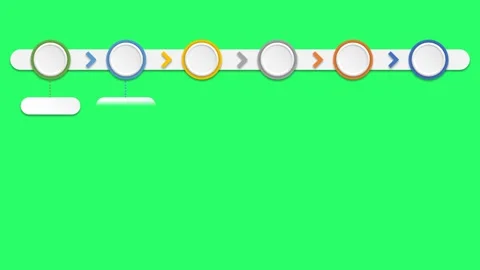 Animation colorful blank shape 6 step for design infographic time line template. Stock Footage 282565752
