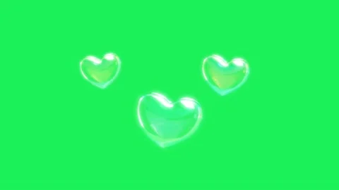 Animation colorful bubbles Floating on green background Stockbeeldmateriaal 142775241