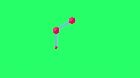  	Animation colorful cell science object on green background. Stock Footage 218116171